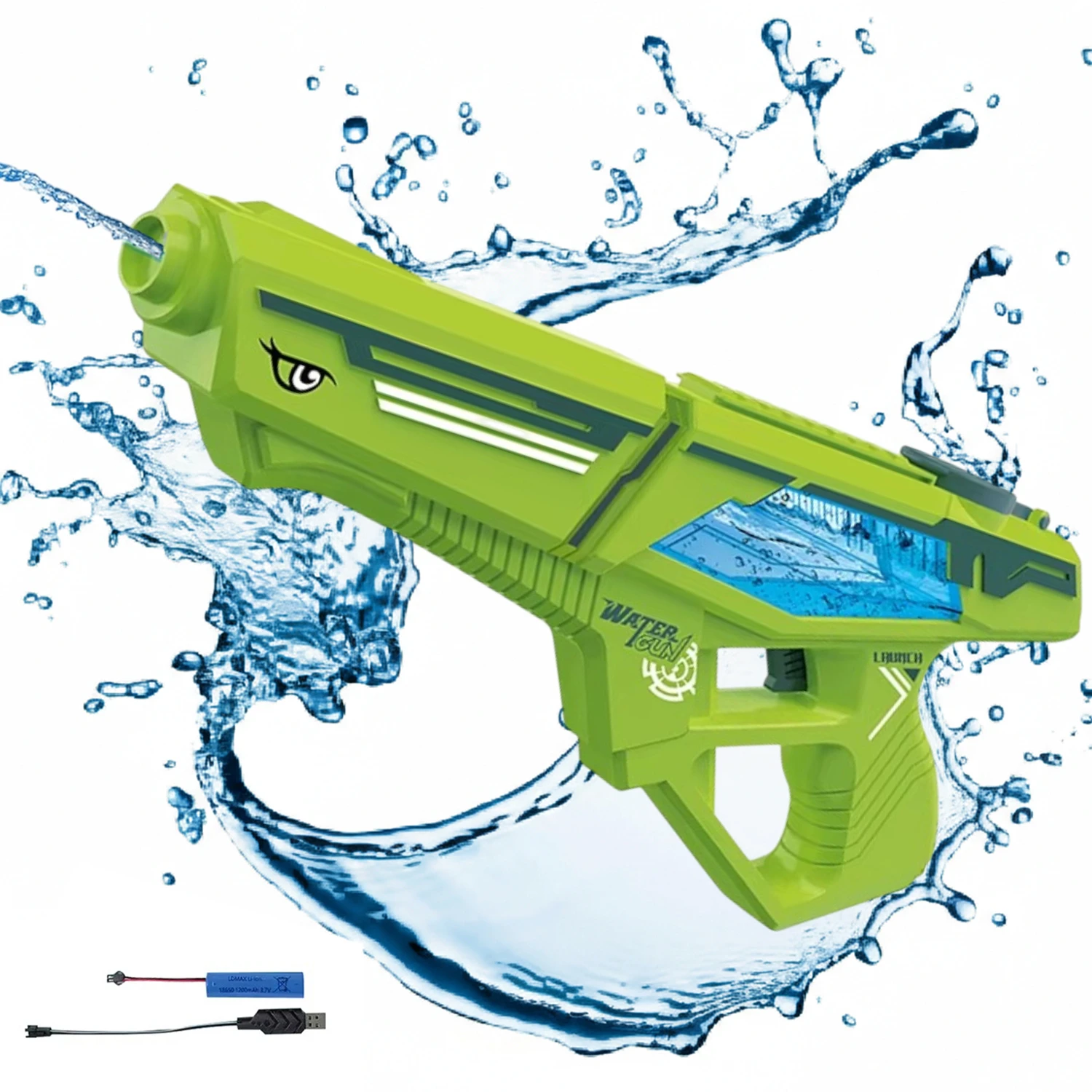 Electric Water Gun Toy Holi Pichkari 250CC & Excellent Range 32FT Holi Pichkari, Automatic Large Toy Gun for Outdoor Beach Games Pool Summer Toys for Adults & Kids (Random Color)