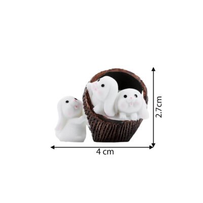 Rabbit Figurine for Car Dashboard Decoration Miniatures