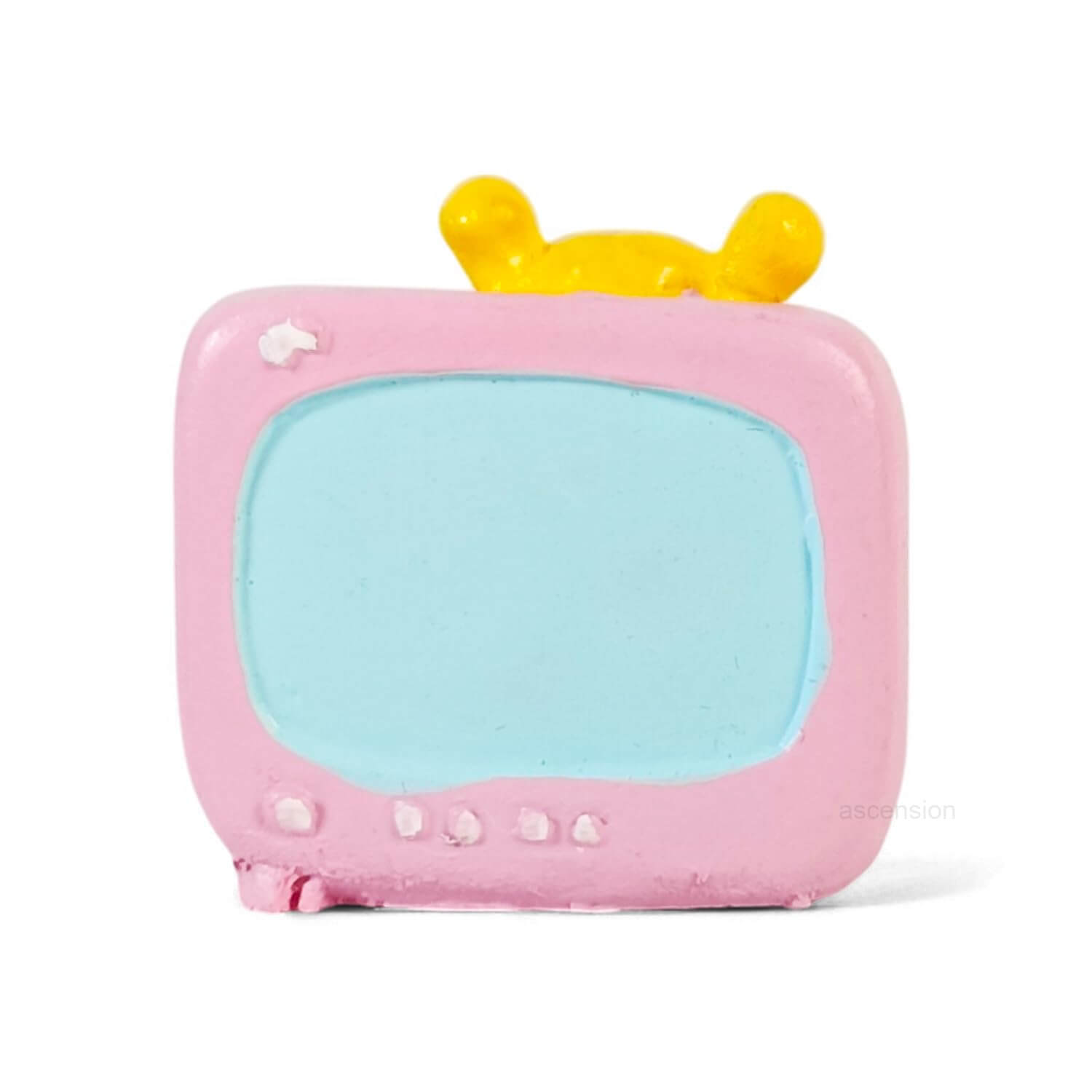 Mini Pink Television for Tabletop Dollhouse Fairy Garden Decoration