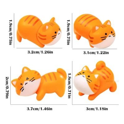6 pcs cute mini cat miniature for home decor