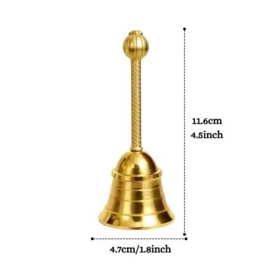 Ascension Traditional Metal Pooja Bell for Mandir (Pack of 1)