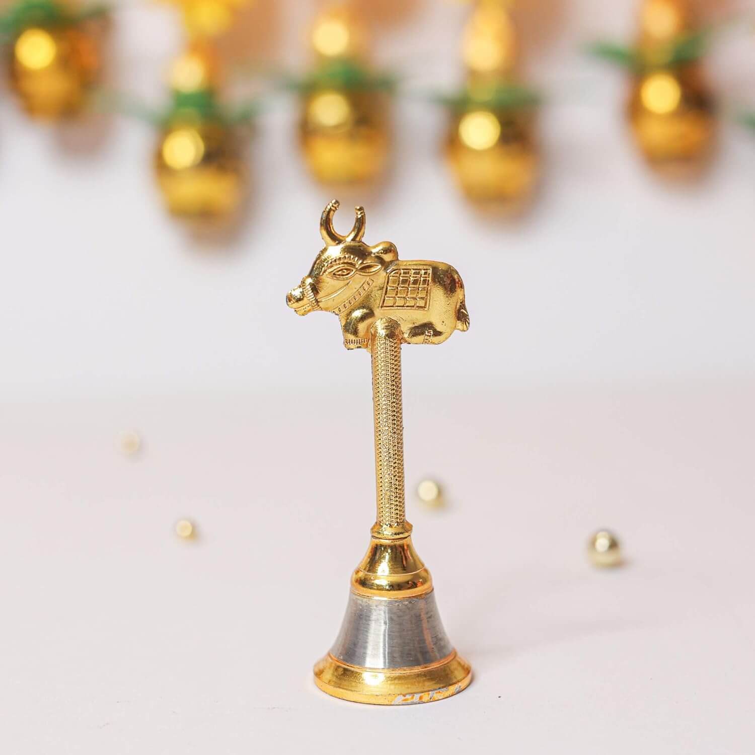 Ascension Metal Nandi Bull Pooja Bell for Temple (Pack of 1)