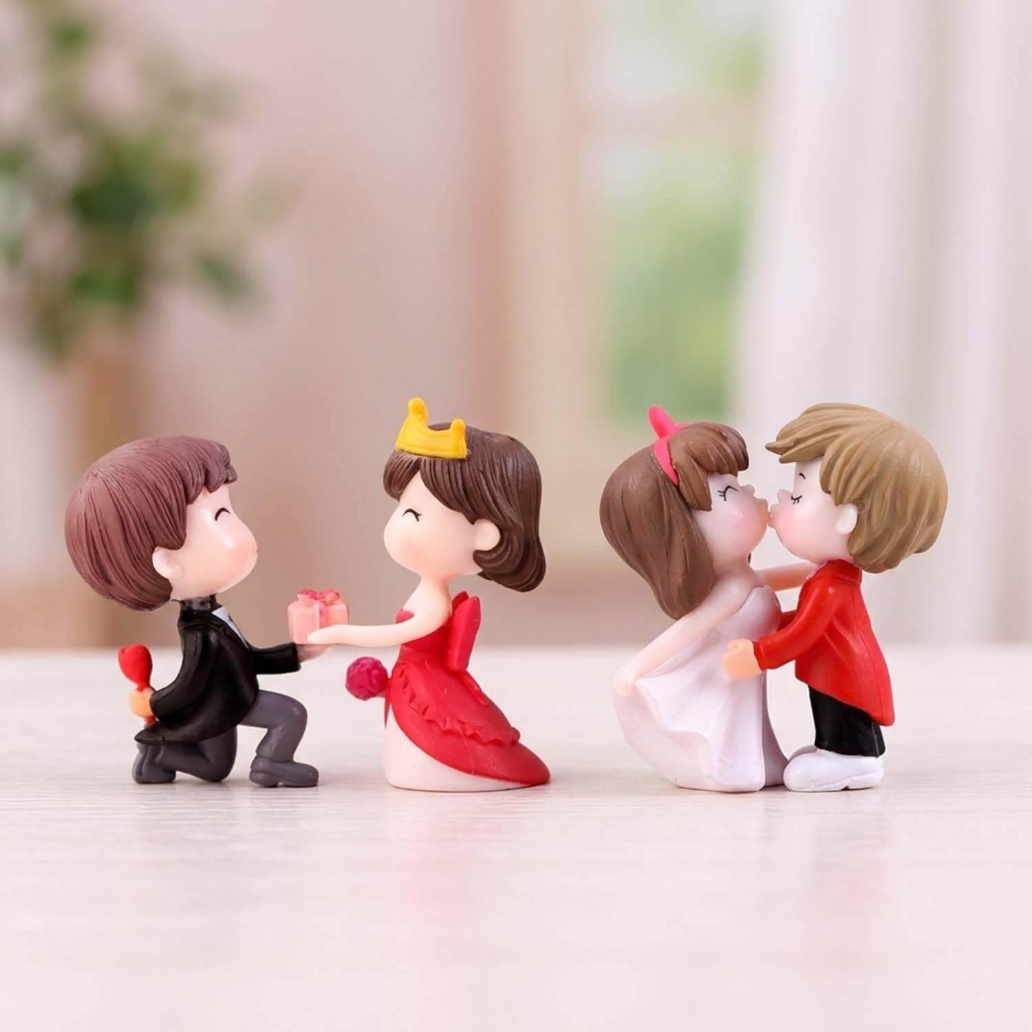 ascension Set of 2 Love Proposal Couple & Cute Kissing Couple Miniature