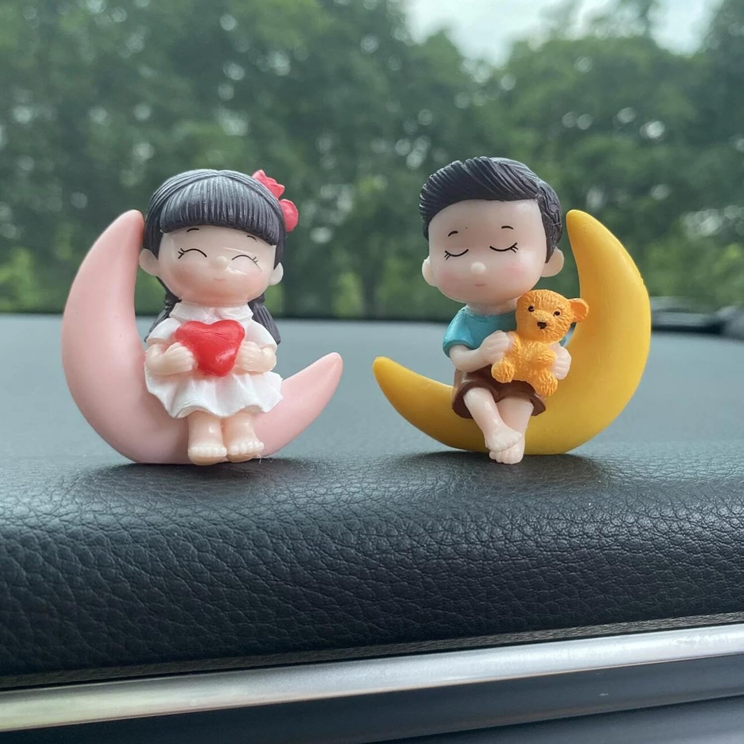 ascension Set of 2 Cute Couple Miniature Figurine Showpiece Gift for Your Love Romantic Valentine Day Gift for Girlfriend Boyfriend Small Cute Baby Couple Showpiece Miniature Valentines Gifts - Image 5