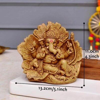 ascension Traditional Pan Patta Ganesh Decorative Showpiece