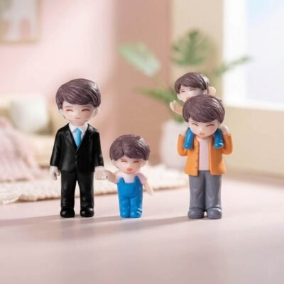 ascension Set of 2 Cute Father and Child Miniature