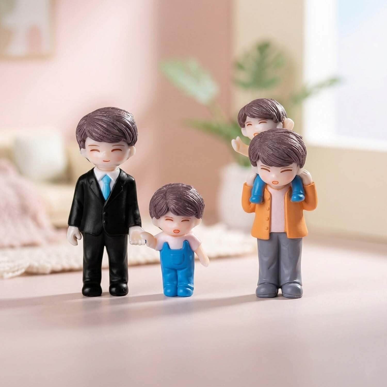 ascension Set of 2 Cute Father and Child Miniature