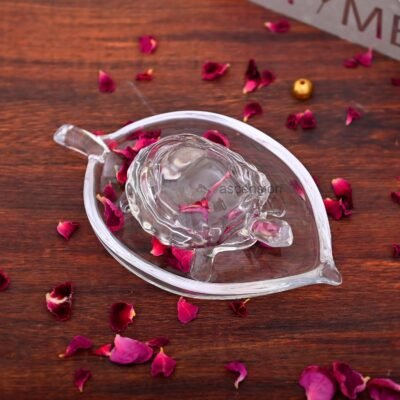 ascension Crystal Turtle for Feng Shui and Vastu Gift Tortoise with Plate for Good Luck & Wealth Showpiece for Home, Office, Hotel Decoration Gift Items