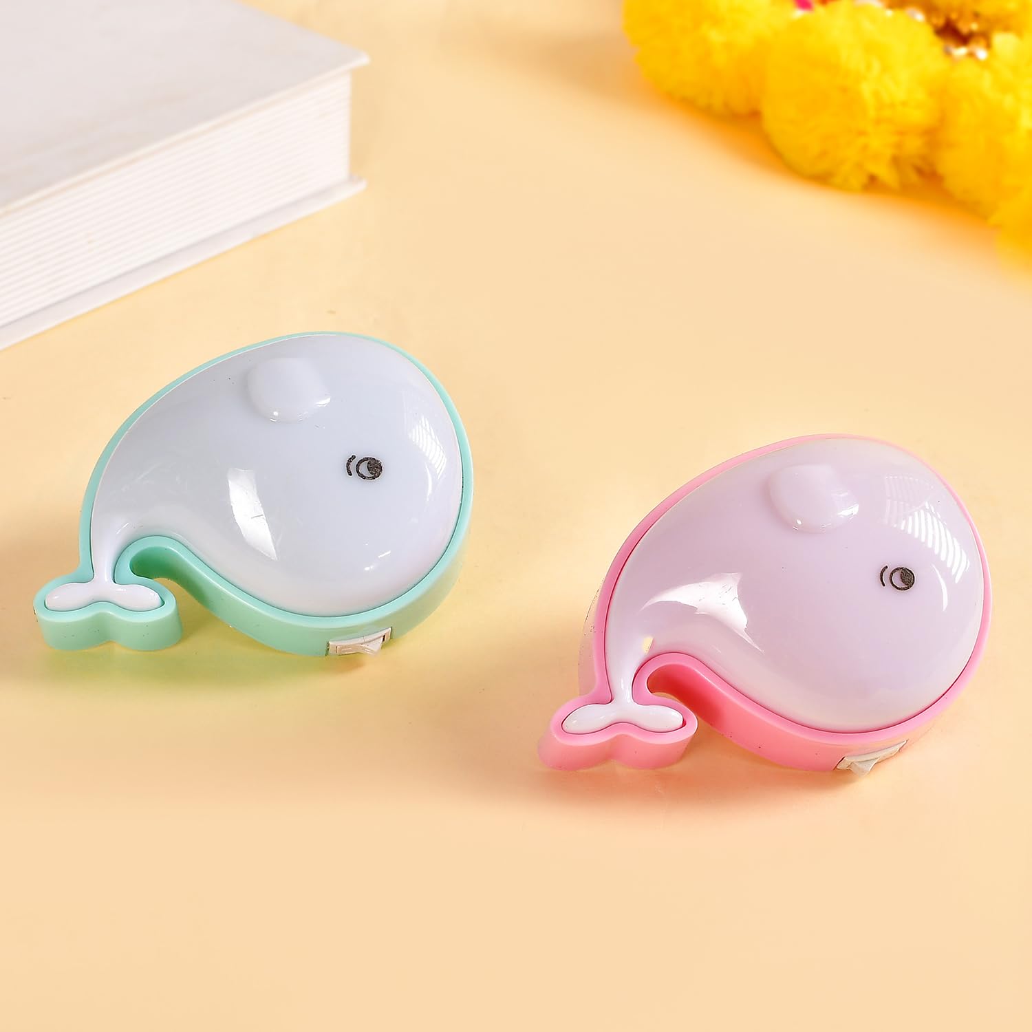 ascension Plastic 1Pcs Dolphin Fish Lamp 0.2 Watt Fish Design Shape LED Night Lamp Kids Favourite Birthday & Party Return Gifts Night Lamp for Kids Room Bed Room (Assorted Color)