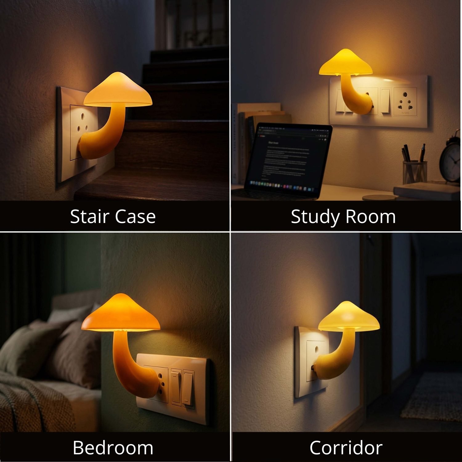 ascension Plastic Night Light Lamp for Baby Nursing Kids Favourite Birthday Party Return Gifts Cartoon Night lamp for Kids Room Baby Night Lights (Random Color) (Mushroom Shape) - Image 5