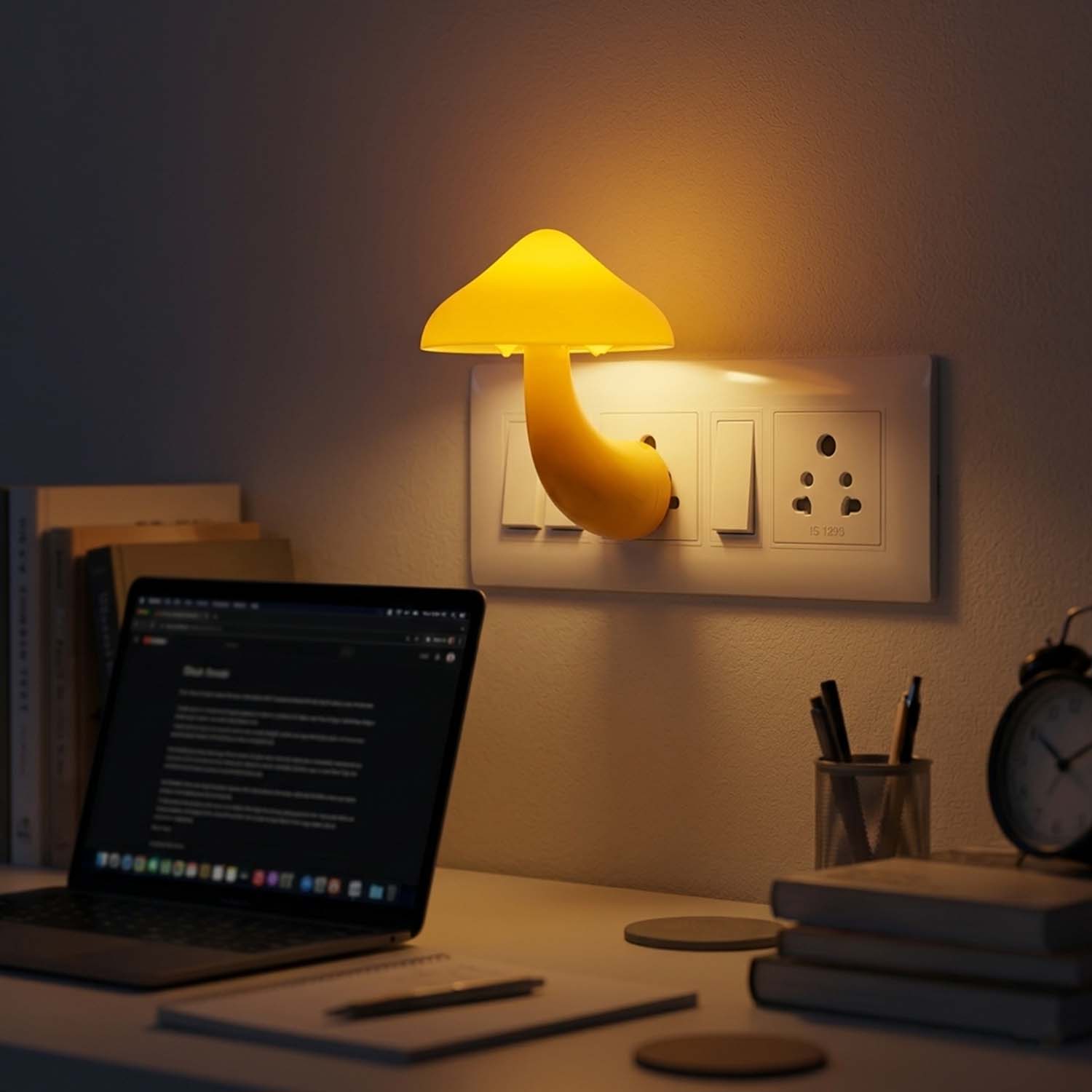 ascension Plastic Night Light Lamp for Baby Nursing Kids Favourite Birthday Party Return Gifts Cartoon Night lamp for Kids Room Baby Night Lights (Random Color) (Mushroom Shape)
