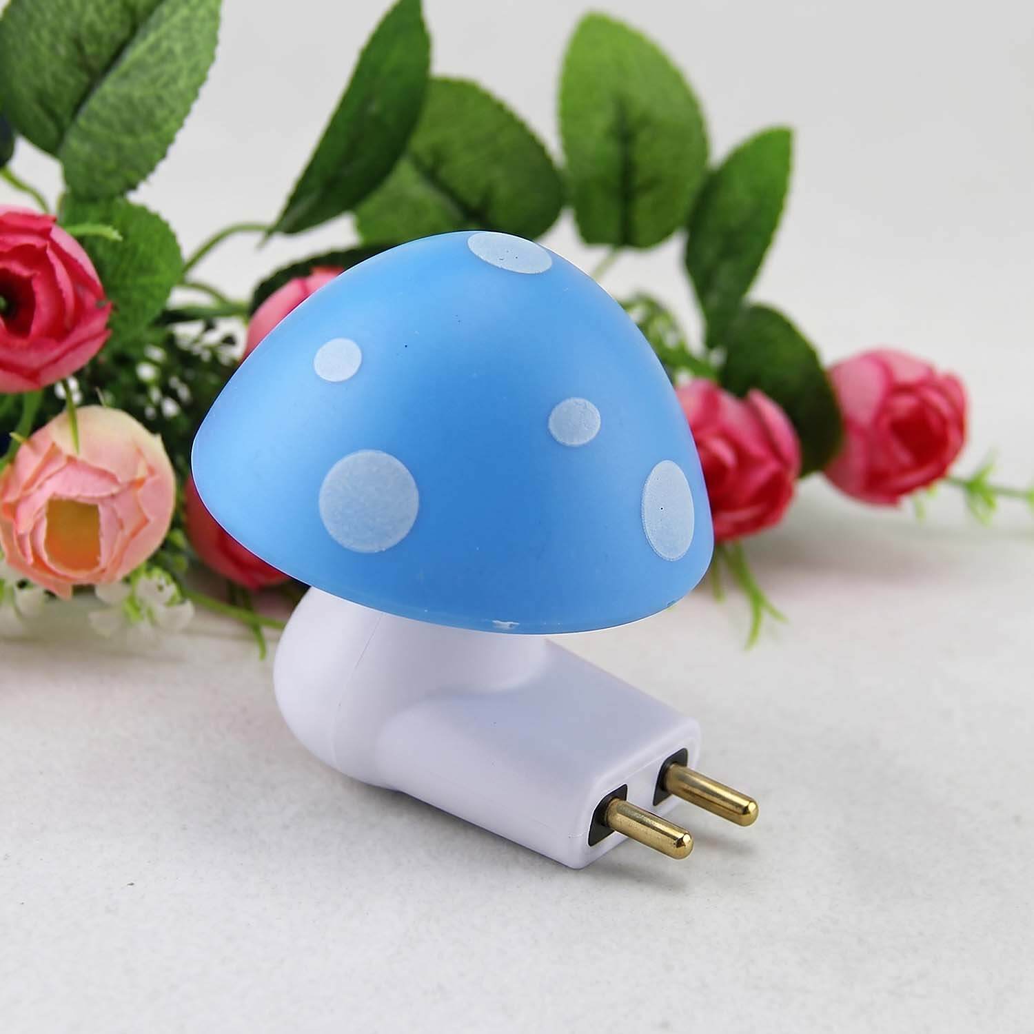 ascension 1Pc Mushroom Night Light LED Wall Plug-in with Manual Toggle Switch Lamp for Kids Bedroom, Nursery, and Home Decor, Kids Favourite Birthday & Party Return Gifts (Random Colour) - Image 4