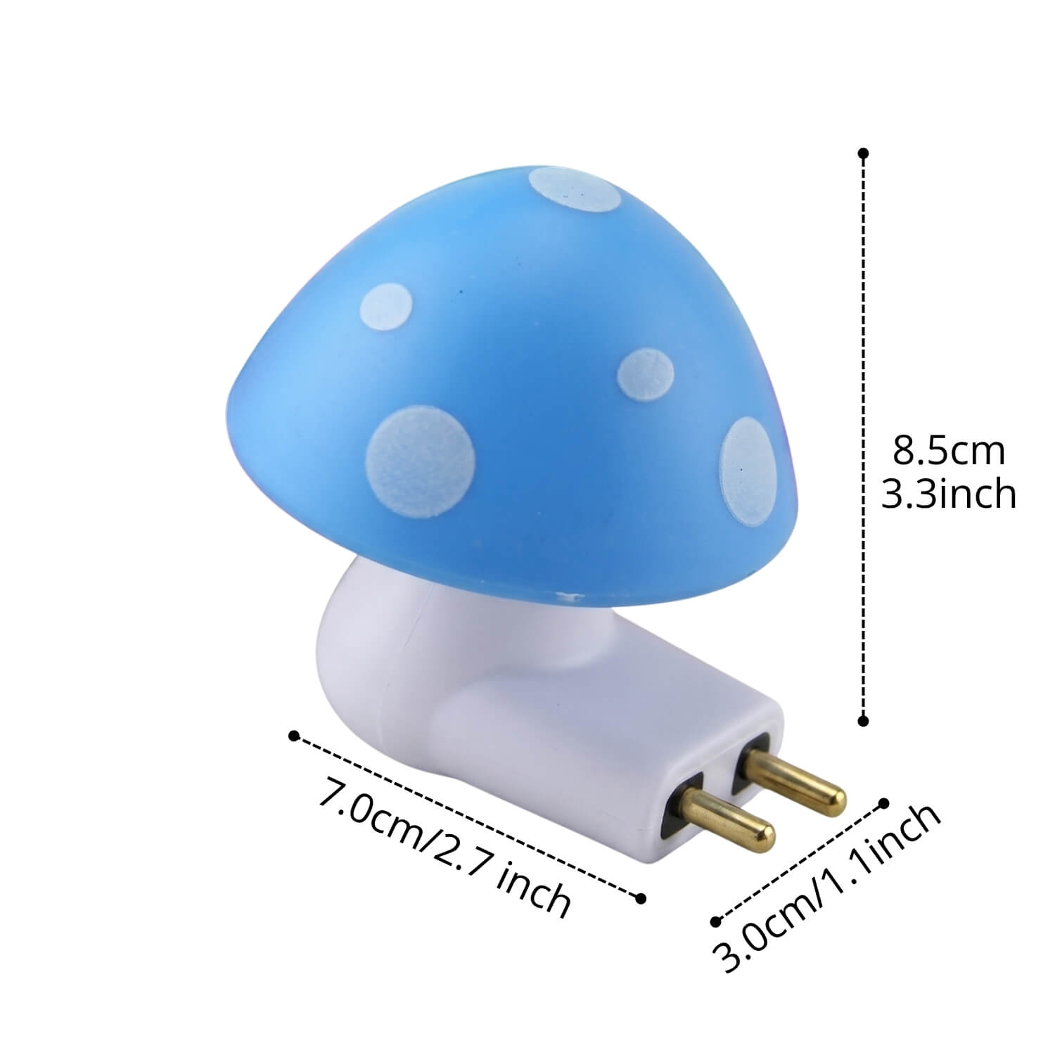 ascension 1Pc Mushroom Night Light LED Wall Plug-in with Manual Toggle Switch Lamp for Kids Bedroom, Nursery, and Home Decor, Kids Favourite Birthday & Party Return Gifts (Random Colour) - Image 5