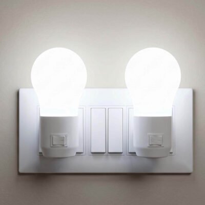 ascension Plug-in LED Night Lamp with Switch, Plug-in Wall Night Light, Warm Soft Glow Decorative Light for Bedroom, Hallway, Kids Room Kids Birthday Party Return Gifts Item (Pack of 2)