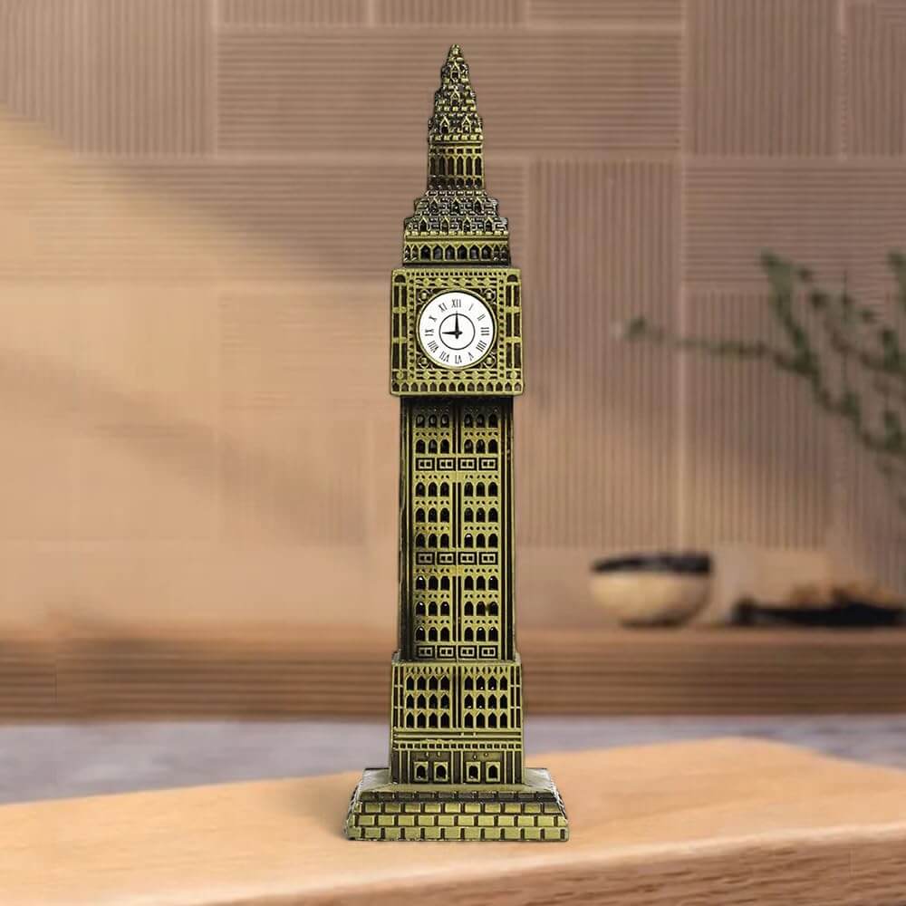 ascension Antique Finish London Souvenir Big Ben Dummy Clock Tower for Study Table Office Desk Living Room Decoration Accessories Items Souvenir Statue Birthday Gifting