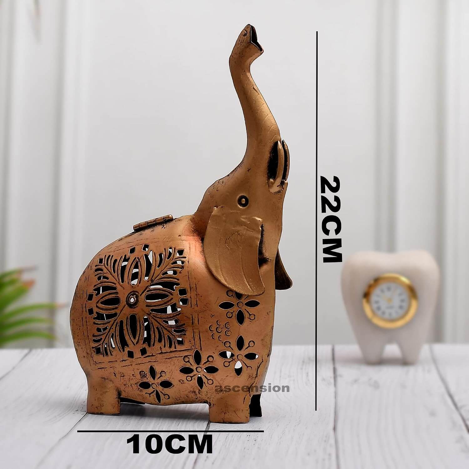 Ascension Lantern Decorative Elephant Tea Light Candle Holder Stand Candle Holder Elephant Candle Holder Table Decorations Ornament for Home Decor Gifts with Tealight Candles Decorations - Image 2
