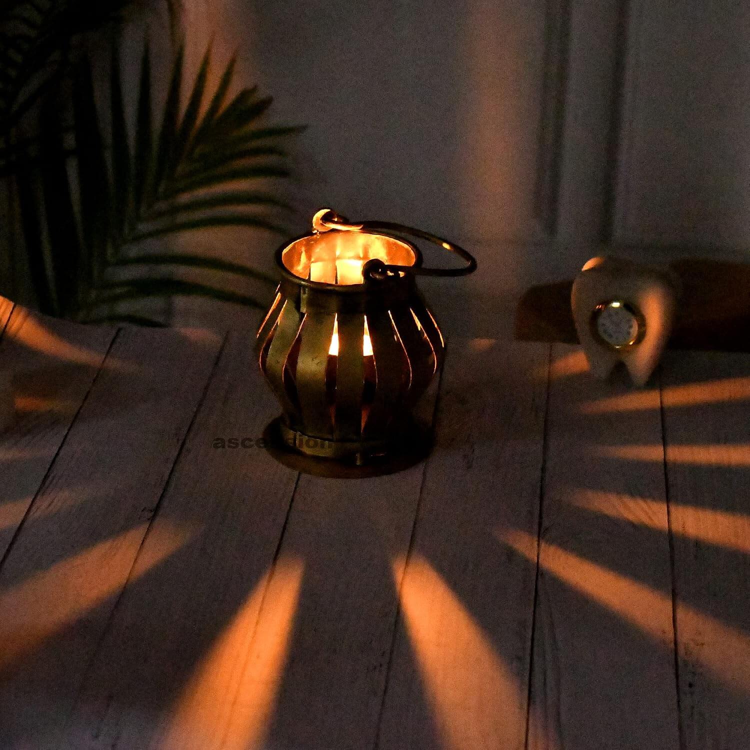 Ascension Lantern Decorative Bucket Tea Light Candle Holder Stand Candle Holder Candle Holder Table Decorations Ornament for Home Decor Dining Room Gifts with Tealight Candles Decorations