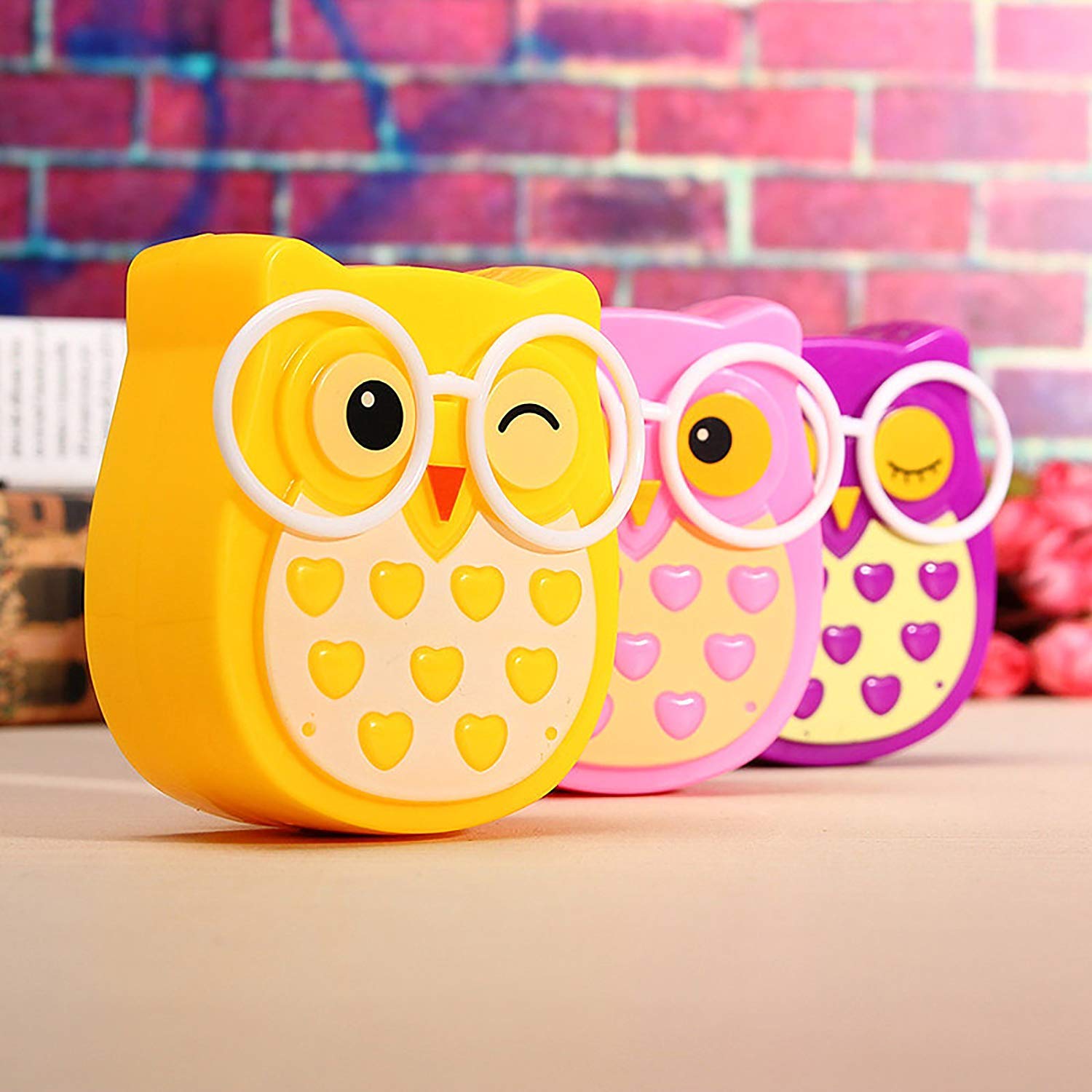 ascension 1Pcs Plastic Owl Shape Night LED Light Lamp for Baby Nursing Kids Favourite Birthday Party Return Gifts,Baby Lights Kids Room Night Lamp Night Light for Bedroom(Random Color),Multicolor