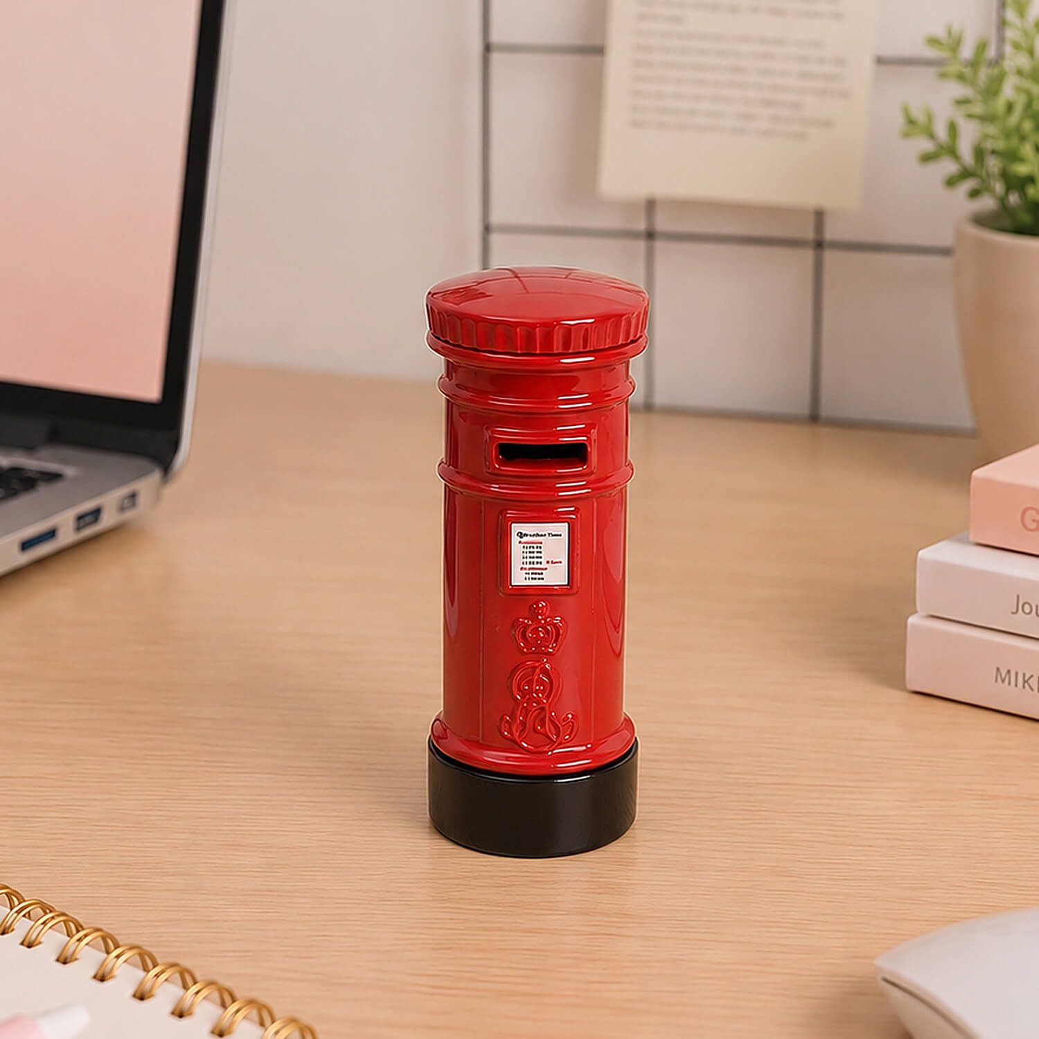 ascension London Red Post Box Miniature British Style Decorative Showpiece Collectible Souvenir Gift for Study Table Office Desk Living Room Decoration Accessories & Gifting Item