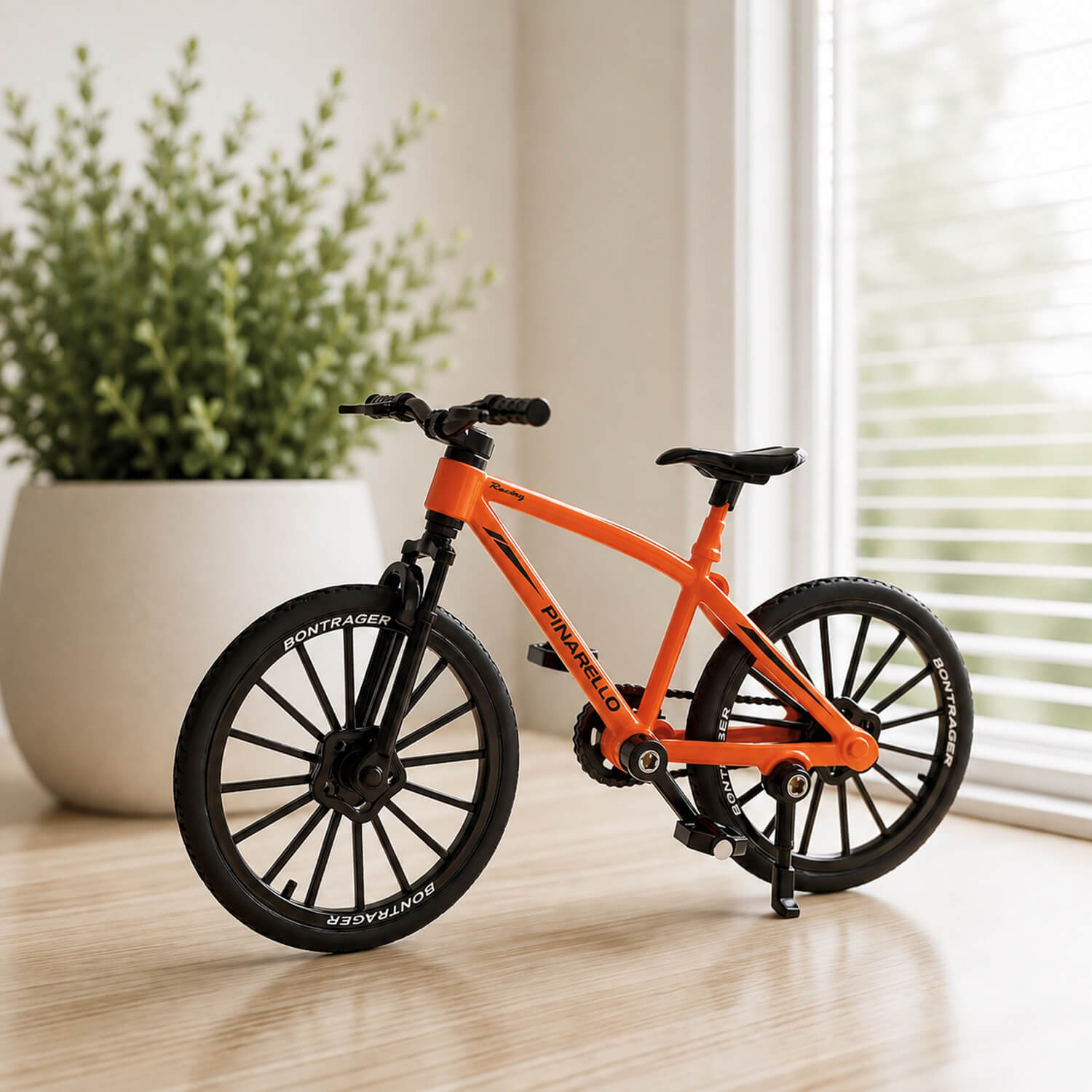 ascension Miniature Racing Bicycle Model High Speed Alloy Toy Bike with Detachable Parts for Home, Office, Study Table, Desk, Decoration Accessories Cycle for Kids & Gift Item (Orange)