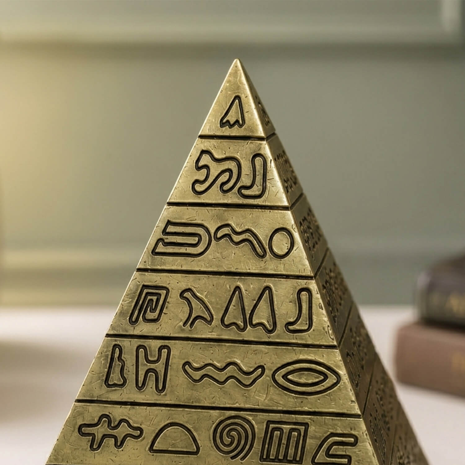 ascension Metal Egyptian Pyramid Idol Miniature Showpiece for Home & Office Decor Collectible Souvenir Statue for Office Deck, Table, Living Room, Tabletop, Desk Decor Gift for Travel Lovers - Image 3