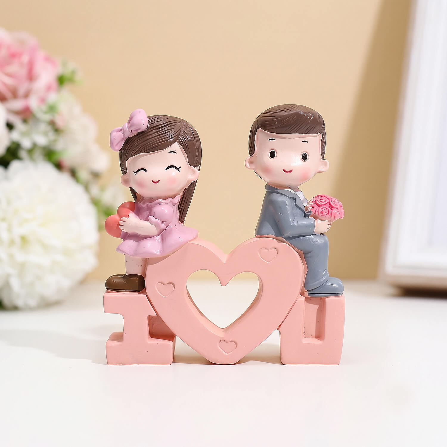 ascension Cute Couple Love Showpiece for Home Bedroom, Living Room, Office Table Decoration Gift for Girlfriend Boyfriend Husband Wife Her Him Anniversary & Valentine's Gift