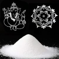 Fine white rangoli powder for traditional rangoli making and festive decoration