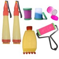 Ascension Rangoli Making tooks Kit Design Draw Rangoli Making Kit 2 Rangoli Pen 3 Fillers 1 Roller & 1 Outliner