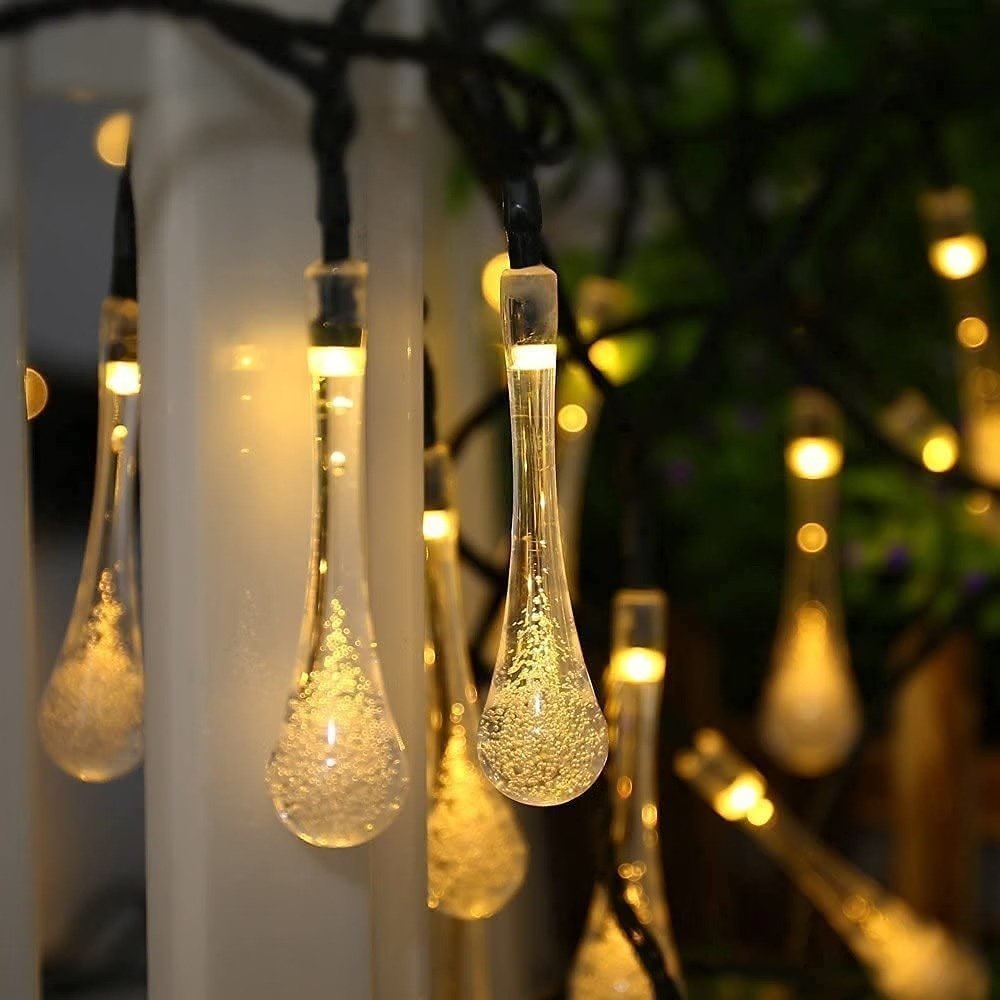 ascension 3m 14 Bulbs String Ball Globe Lights for Christmas Festival Party Garden Home Decoration Lighting for Diwali Christmas Navratri Decorative Dussehra Warm White (Warm White Drop) - Image 2
