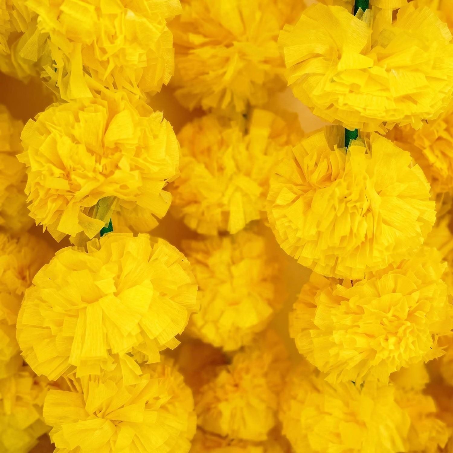ascension 5 Pcs Handmade Artificial Marigold Flowers Garland for Diwali, Pooja, Wedding, Festive Home Decor, Toran, Garland & Floral Decoration - Yellow Color Decoration Long for Door - Image 3