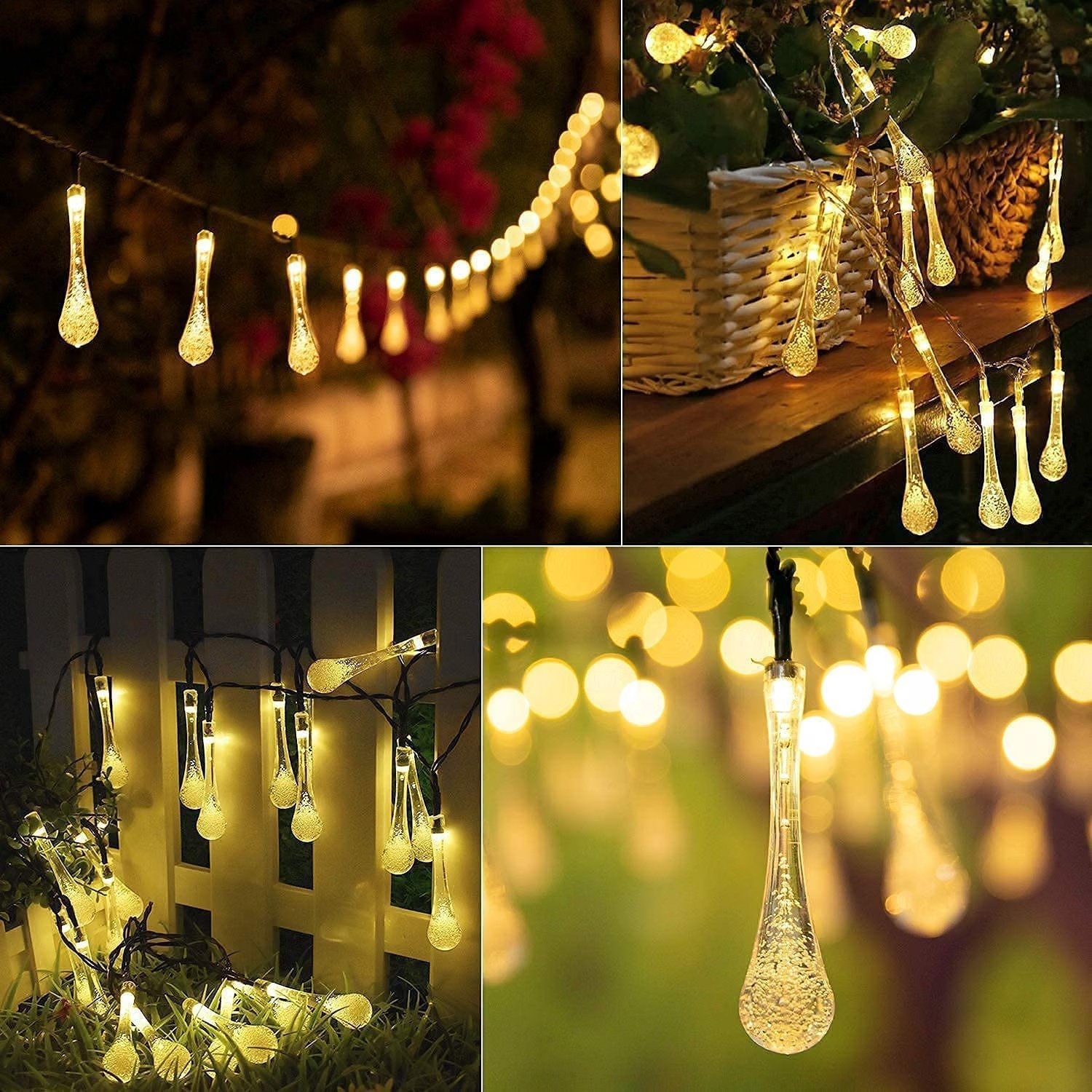 ascension 3m 14 Bulbs String Ball Globe Lights for Christmas Festival Party Garden Home Decoration Lighting for Diwali Christmas Navratri Decorative Dussehra Warm White (Warm White Drop) - Image 3