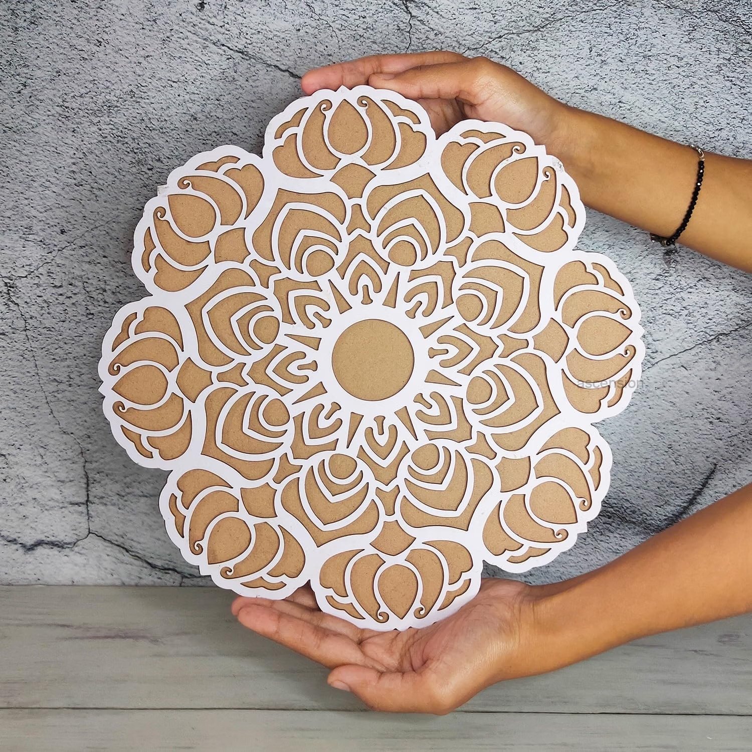 Ascension Portable Rangoli (11 inches) Stencil for Decor DIY Craft Reusable Templates for Floor Table Fill with Rangoli Atta or Grains for Navratri Pooja Mandir Rangoli Mats for Decoration (Design 2) - Image 7
