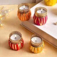 Decorative tealight candle holders for Diwali and festive home décor