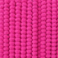 Vertical strings of 10 Pcs Pink Handmade Artificial Marigold Flowers forming a dense wall backdrop.