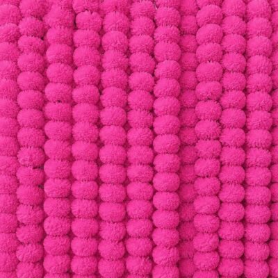 Vertical strings of 10 Pcs Pink Handmade Artificial Marigold Flowers forming a dense wall backdrop.