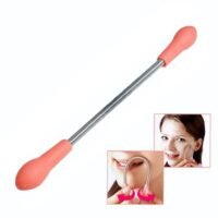 Pink manual facial hair removal spring stick threading tool