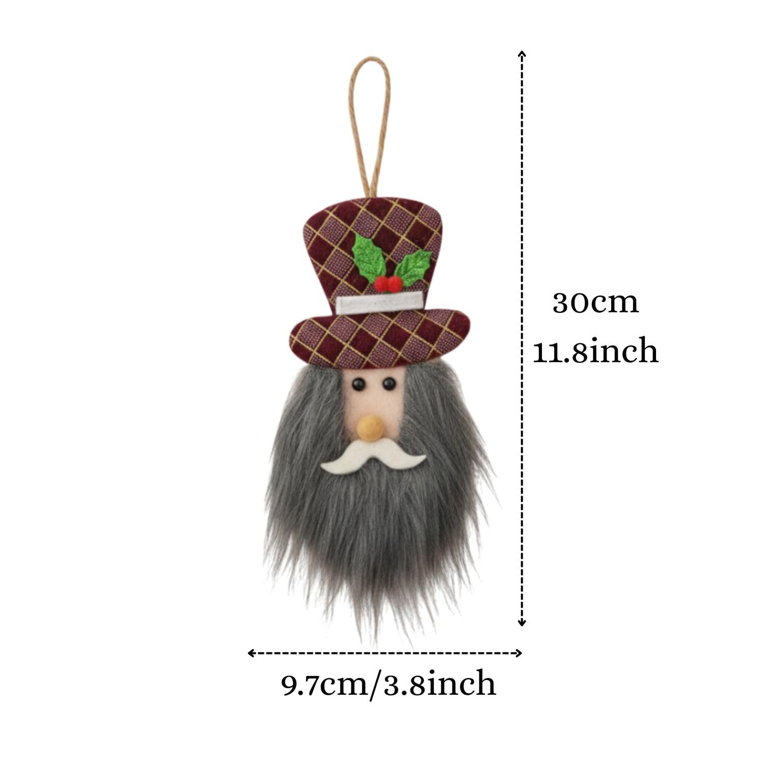Ascension Plush Santa Gnome Ornament with Top Hat - Image 5