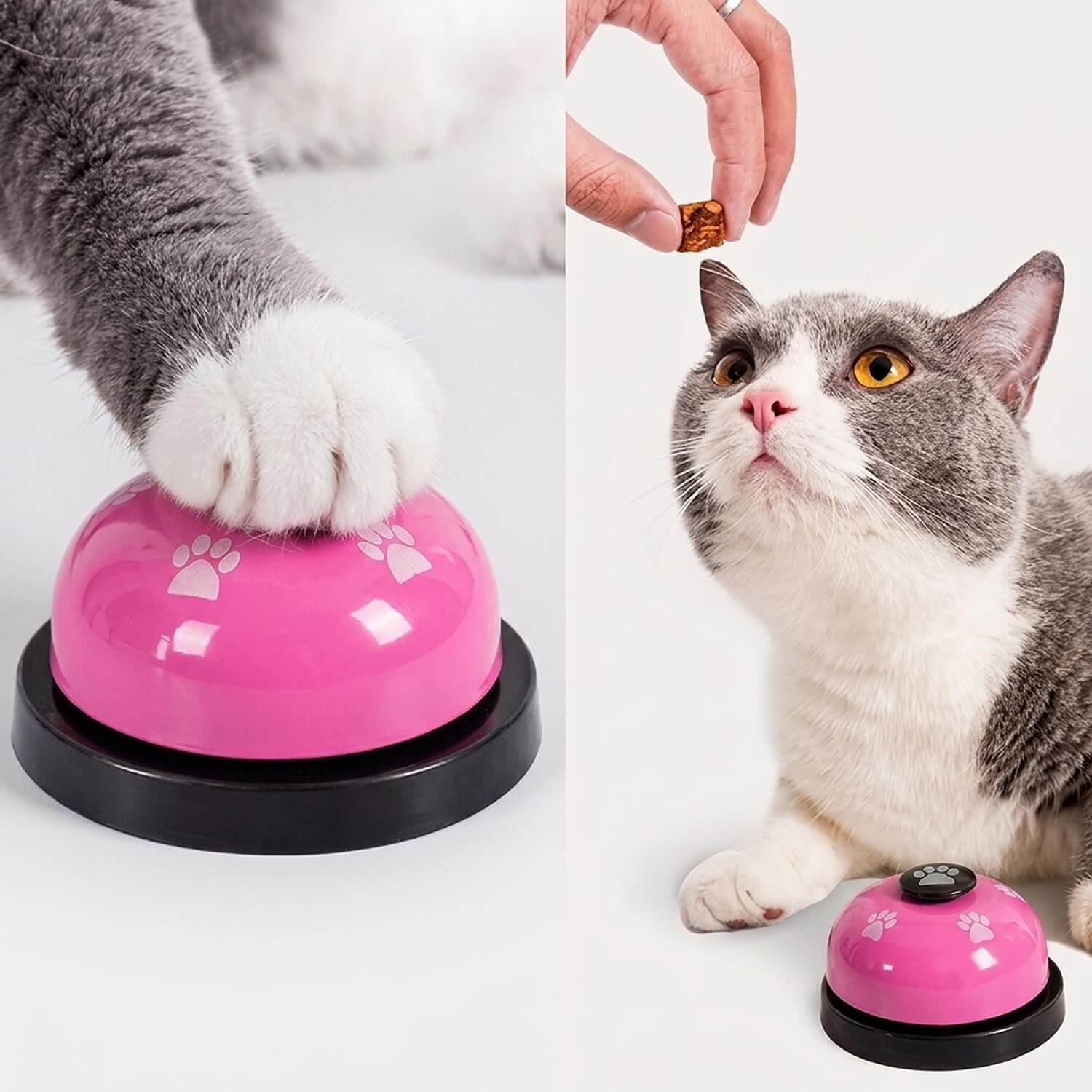 Ascension Pets Training Bell Pink Paw Print Service Bell for Small Dogs Cats Potty Training and Communication Device Heavy Duty Metal Cute Interactive Calling Footprints Bell (Pink) - Image 5