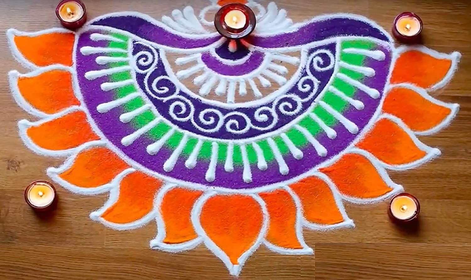 Ascension Rangoli Powder Colors Bottles 80gm Each Design Diwali Floor Rangoli Art Ceramic Colours Rangoli Color Powder Rang for Navratri Pongal Pooja Onam Mandir Temple (Set of 10) - Image 4