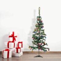 Three Ascension miniature Christmas ornaments featuring two red Santa hats and one festive character figure.