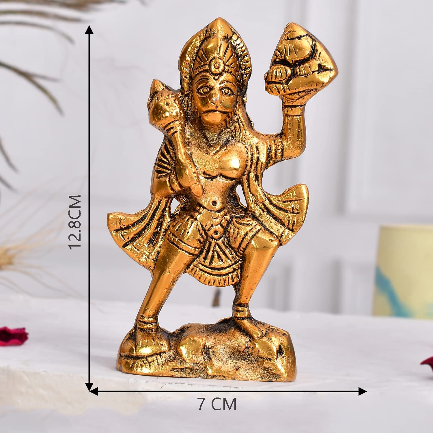 ascension Lord Hanuman Standing On Mountain Hanuman Ji Idol Bajrangbali Murti for Home Decor, Temple, Office, Gifts Sankat Mochan Hanuman Statue for Home Decorative Showpiece - Image 4