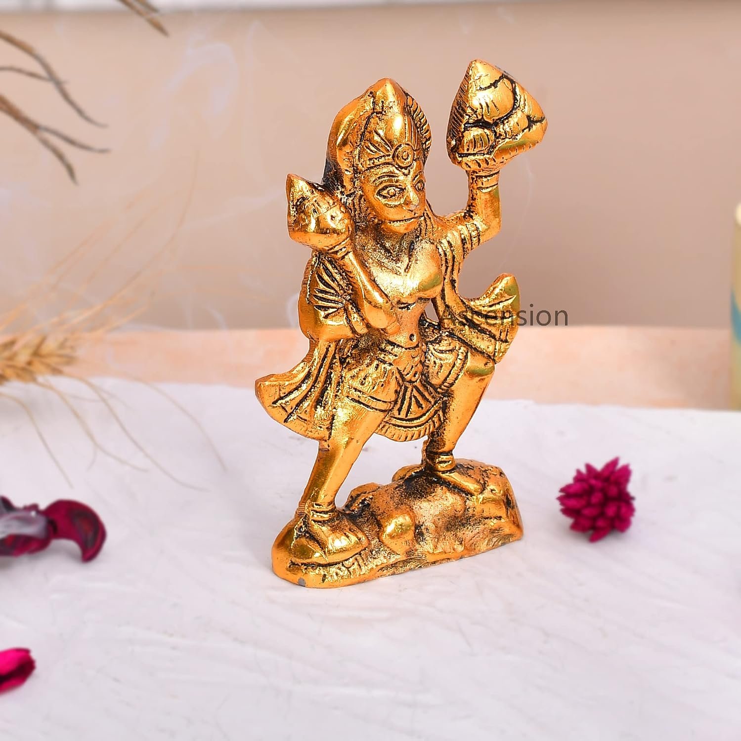 ascension Lord Hanuman Standing On Mountain Hanuman Ji Idol Bajrangbali Murti for Home Decor, Temple, Office, Gifts Sankat Mochan Hanuman Statue for Home Decorative Showpiece - Image 3