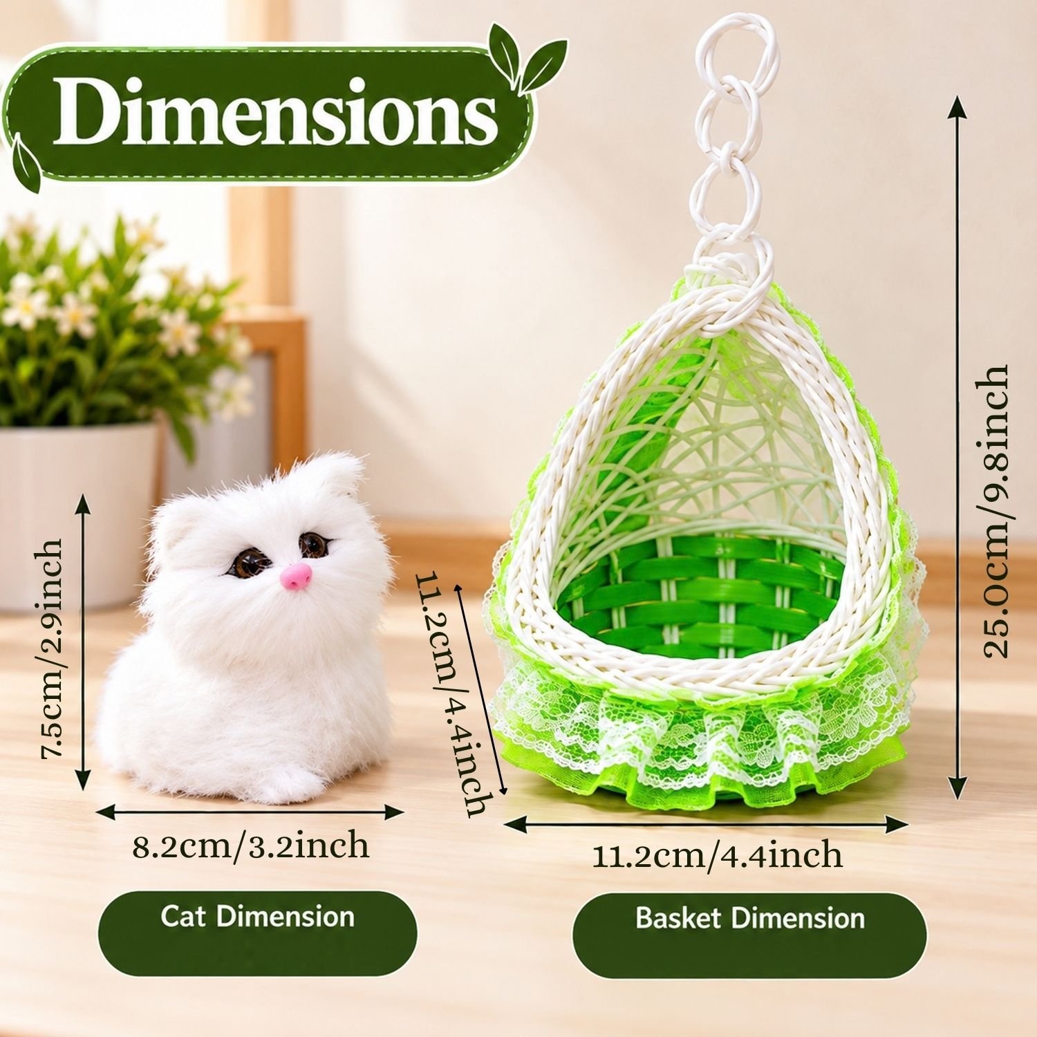 ascension Pack of 1 Cute Cat for Car Dashboard with Hanging Basket Soft Toys for Room, Home & Pet Decor Kids Children Good Gifts Car Dashboard Toys Showpiece Car Accessories Interior Dashboard Décor - Image 8